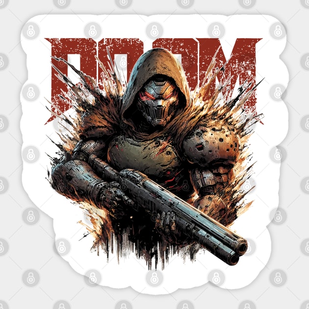 Doom Guy Sticker by aswIDN